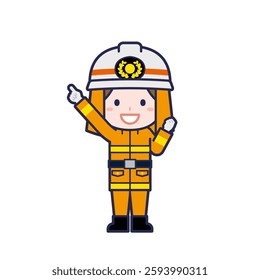 This is an illustration of a woman's "firefighter".