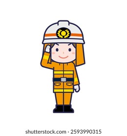 This is an illustration of a woman's "firefighter".