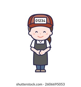 This is an illustration of a woman's "fish shop".