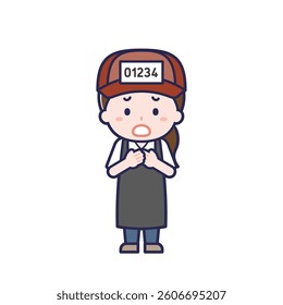 This is an illustration of a woman's "fish shop".