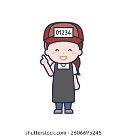 This is an illustration of a woman's "fish shop".