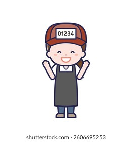 This is an illustration of a woman's "fish shop".