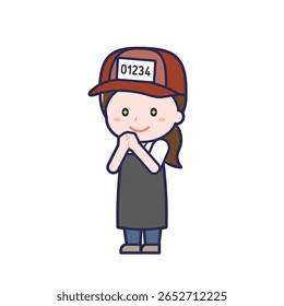 Dies ist eine Illustration des "Fishmonger" einer Frau.