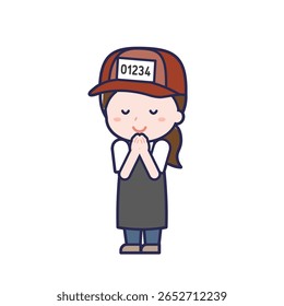 Esta es una ilustración de "Fishmonger" de una mujer.
