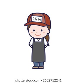 Esta é uma ilustração de uma mulher "Fishmonger".