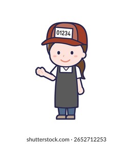 This is an illustration of a woman's "Fishmonger".