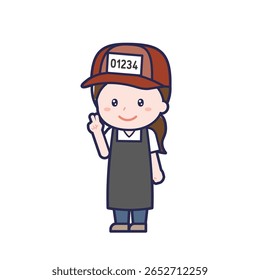 Dies ist eine Illustration des "Fishmonger" einer Frau.