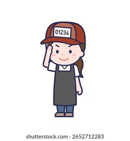 Dies ist eine Illustration des "Fishmonger" einer Frau.