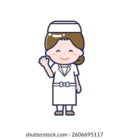 This is an illustration of a woman's "Japanese food chef".