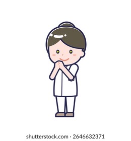 This is an illustration of a woman's "Nurse 01".