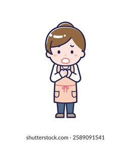 This is an illustration of a woman's "nursery teacher".