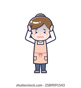 This is an illustration of a woman's "nursery teacher".