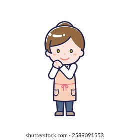 This is an illustration of a woman's "nursery teacher".