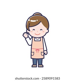 This is an illustration of a woman's "nursery teacher".