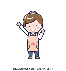 This is an illustration of a woman's "nursery teacher".