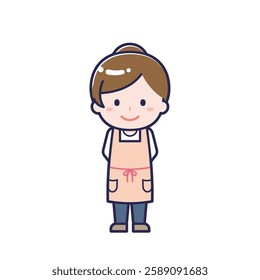 This is an illustration of a woman's "nursery teacher".