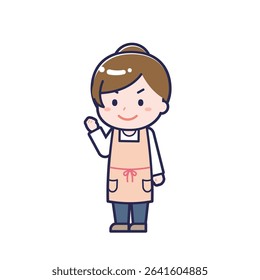 This is an illustration of a woman's "Nursery teacher".