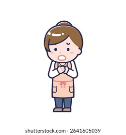 This is an illustration of a woman's "Nursery teacher".