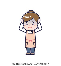 This is an illustration of a woman's "Nursery teacher".