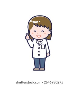 Esta é uma ilustração do "farmacêutico" de uma mulher.