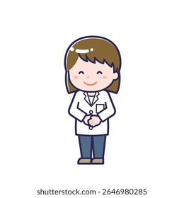Esta é uma ilustração do "farmacêutico" de uma mulher.