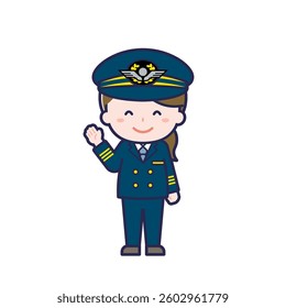 This is an illustration of a woman's "pilot".
