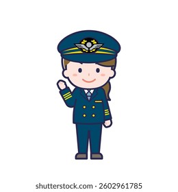 This is an illustration of a woman's "pilot".