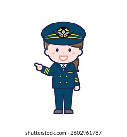 This is an illustration of a woman's "pilot".
