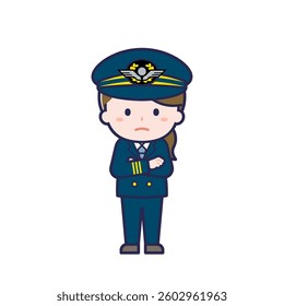 This is an illustration of a woman's "pilot".