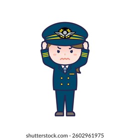 This is an illustration of a woman's "pilot".