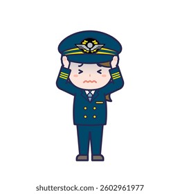 This is an illustration of a woman's "pilot".