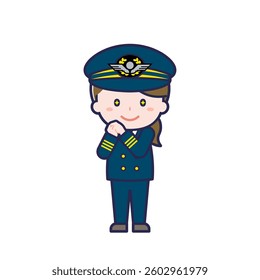 This is an illustration of a woman's "pilot".