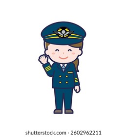 This is an illustration of a woman's "pilot".