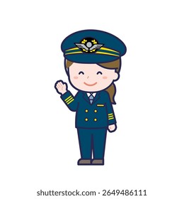 This is an illustration of a woman's "pilot".