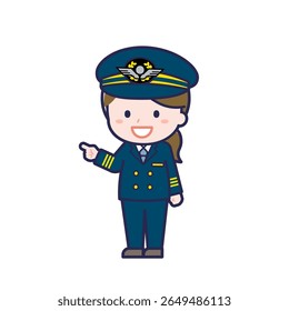This is an illustration of a woman's "pilot".