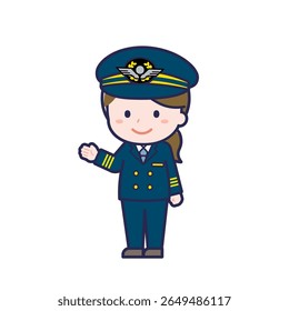 This is an illustration of a woman's "pilot".