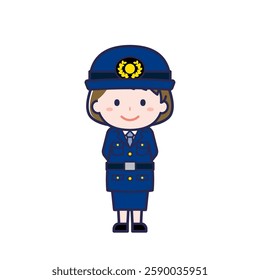 This is an illustration of a woman's "police officer".