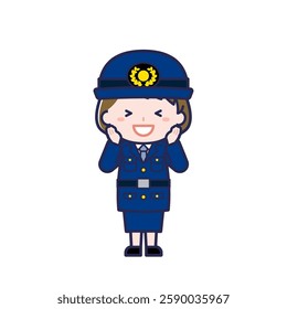 This is an illustration of a woman's "police officer".