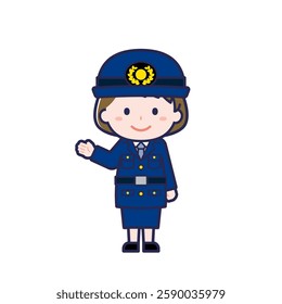 This is an illustration of a woman's "police officer".