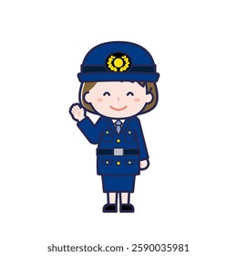 This is an illustration of a woman's "police officer".