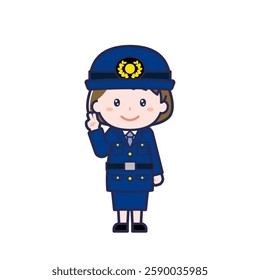 This is an illustration of a woman's "police officer".