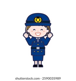 This is an illustration of a woman's "police officer".