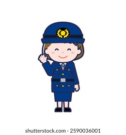 This is an illustration of a woman's "police officer".