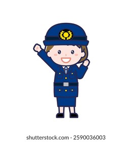 This is an illustration of a woman's "police officer".