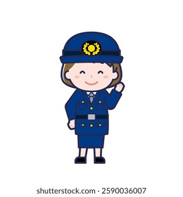 This is an illustration of a woman's "police officer".