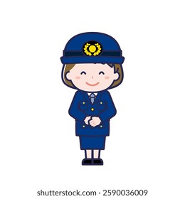 This is an illustration of a woman's "police officer".