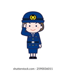 This is an illustration of a woman's "police officer".