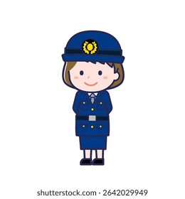 This is an illustration of a woman's "Police Officer".
