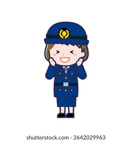 This is an illustration of a woman's "Police Officer".