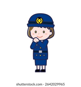 This is an illustration of a woman's "Police Officer".